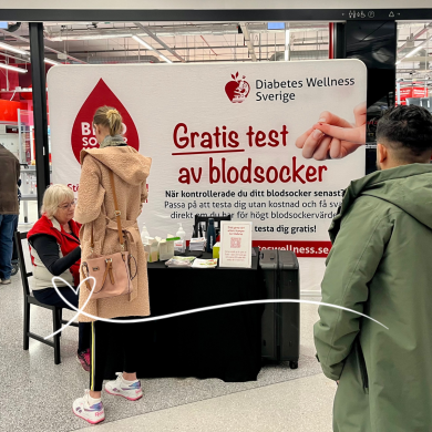 Visitors were offered the opportunity to test their blood sugar for free